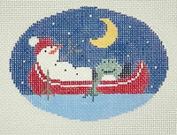 Snowman in Canoe Oval

