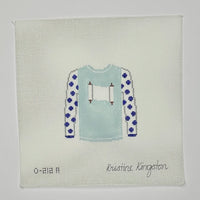 Scroll on Light Blue Sweater
