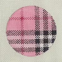 Pink Plaid Round Insert

