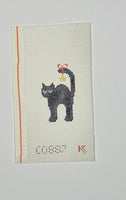 Tiny Black Cat with Star on Tail
