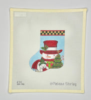 Christmas Tree Snowman Mini Sock
