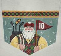 Golfing Santa Stocking Cuff
