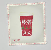 Red Fair Isle Sweater Cup
