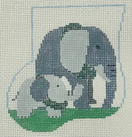 Stuffed Mini Sock: Two Elephants
