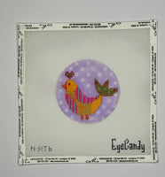 Mod Bird - Purple Polka Dot
