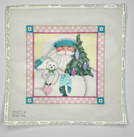Winter White Santa Pillow
