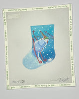 Snowman on Skis Mini Sock
