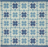 Blue Quilt Foldover Eyeglass Case (print)
