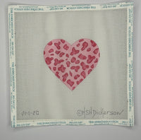 Mini Heart - Pink Cheetah Spots
