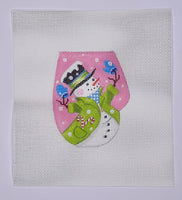 Pink Snowman Mitten - 13M

