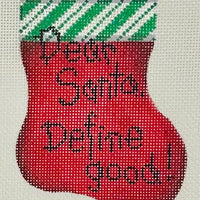 Dear Santa Define Good Mini Sock