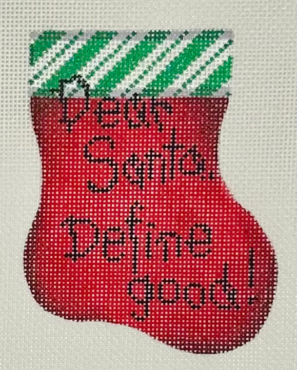 Dear Santa Define Good Mini Sock