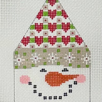 Snowman Face - Heart Hat with stitch guide