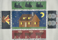 Cabin at Night Doorstop
