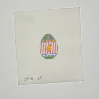 Chick on Stripes Mini Egg