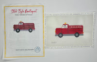Dalmatian in Firetruck with stitch guide

