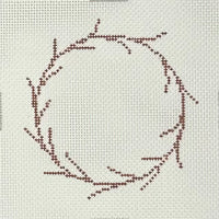 Rustic Wreath with stitch guide
