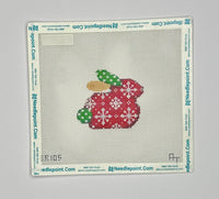 Snowflakes on Red Bunny
