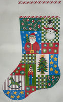 Christmas Blocks with Santa Stocking
