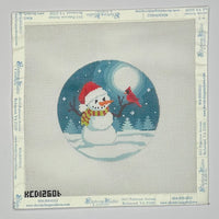 Snowman and Cardinal Ornament
