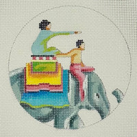 Couple on Elephant

