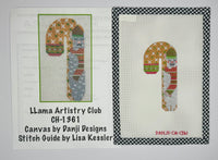 Gold Llama Candy Cane with stitch guide
