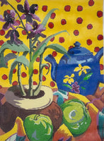 Teapot and Green Apples
