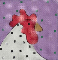Purple with Rooster 3" Square
