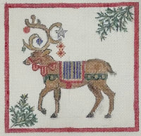 Reindeer with Holiday Ornaments
