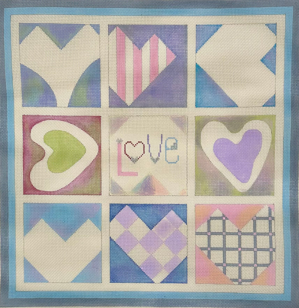Nine Hearts with stitch guide