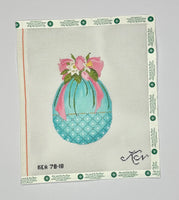 Turquoise Egg with Tulips
