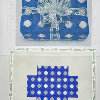 Blue/Silver Polka Dot Package with stitch guide