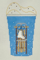 Sled w/ Skate on Blue Cup
