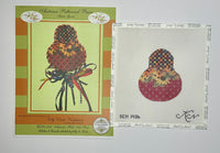 Autumn Folk Art Pear with stitch guide

