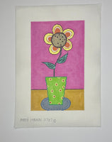 Flower in Green Vase
