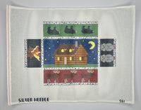 Cabin at Night Doorstop

