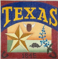 Texas Postcard with stitch guide
