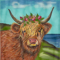 Cow with Flowers
