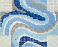 Blue Swirl Stripe Package with stitch guide
