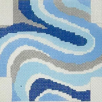 Blue Swirl Stripe Package with stitch guide