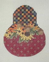 Autumn Folk Art Pear with stitch guide

