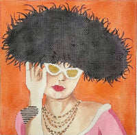 Woman in Black Fur Hat
