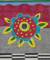 Flower/Black Stripes
