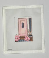 Pumpkin and Pink Door
