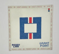 Blue Square Red/White Stripe Insert
