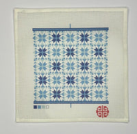 Blue Quilt Foldover Eyeglass Case (print)
