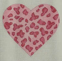 Mini Heart - Pink Cheetah Spots
