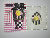 Black & White Egg-Yellow Peep Chick with stitch guide
