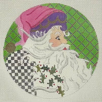 Checkered Santa Round
