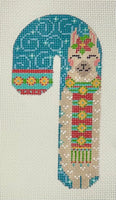 Light Blue Llama Candy Cane with stitch guide
